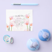 BUDGET Roze Calla Lily Weddenschap Opslagdatum QR- Flyer (Enkel)