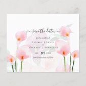 BUDGET Roze Calla Lily Weddenschap Opslagdatum QR- Flyer (Voorkant)