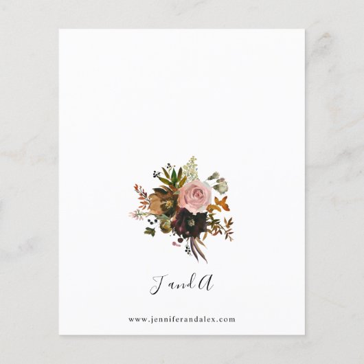 Budget Roze en gouden Paars Wedding F Flyer (Achterkant)