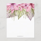 Budget roze Flamingo Birthday Party Uitnodiging (Achterkant)