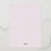 Budget Roze florale en goudgeometrische vormgeving Folie Uitnodiging (Achterkant)