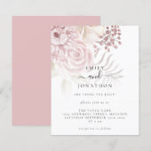 Budget roze Florals Informal Script Weddenschap (Voorkant / Achterkant)