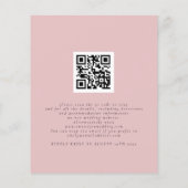 Budget roze Florals QR Code Weddenschap (Achterkant)