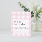 Budget Roze Gingham Boeken voor Baby bijlage (Staand voorkant)