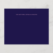 Budget Roze goud Art Deco Folie Look Navy Bruiloft (Achterkant)