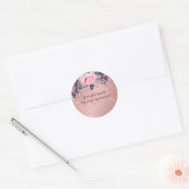BUDGET Roze Goud Blauw Roze TROUWEN Meisjesachtig Ronde Sticker (Envelop)