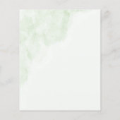 Budget roze groen Roos Floral Wedding Reception Flyer (Achterkant)