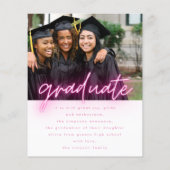 Budget  Roze Neon Afstuderen Flyer (Achterkant)