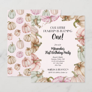 Budget roze pomkins Girl Birthday Invitations