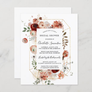Budget Roze Red Gold Bridal Shower