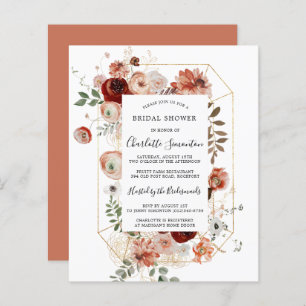 Budget Roze Red Gold Bridal Shower