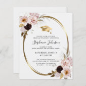 Budget roze Roses Gold Metallic Afstudeerder Party (Voorkant / Achterkant)