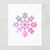Budget Roze Sneeuwvlok Kerstmis Flyer (Achterkant)
