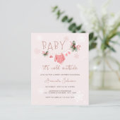 Budget Roze Winter Zijn Koude Buiten Baby shower (Staand voorkant)