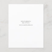 Budget Roze & Witte Bloem Bruiloft Uitnodiging Fly Flyer (Achterkant)