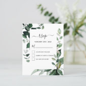 Budget RSVP Botanical Greenery Foliage Weddenschap (Staand voorkant)