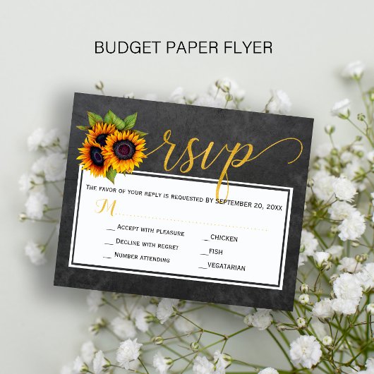 Budget rsvp card flyer voor de bruiloft van zonneb