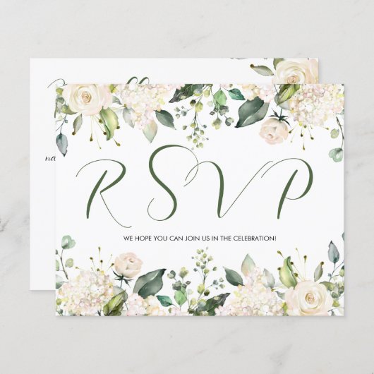 BUDGET RSVP Card Weddenschap (Voorkant / Achterkant)