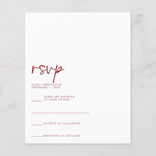 BUDGET RSVP-kaart Flyer (Voorkant)