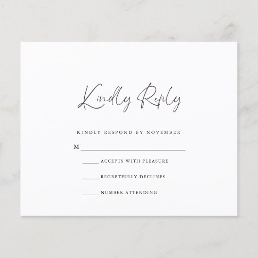 Budget RSVP-kaart Flyer (Voorkant)