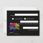 🌈 Budget RSVP Technicolor Love  Kaartje (Achterkant)