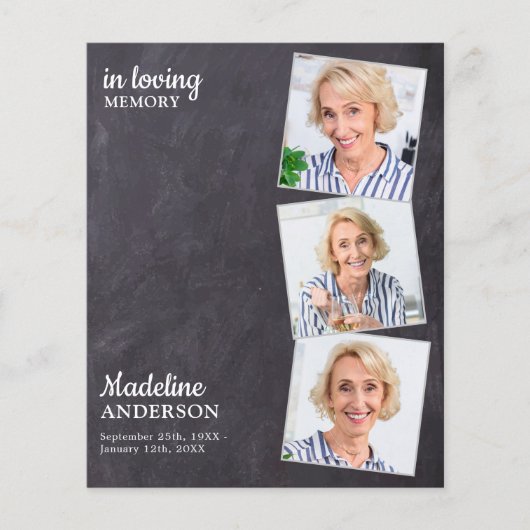 Budget Rustic 3 Foto Herdenking van het Leven Vier (Voorkant)