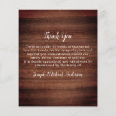 Budget Rustic 4 Foto Collage Sympathie Dank u (Achterkant)