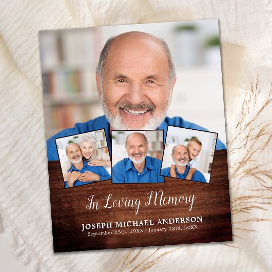 Budget Rustic 4 Foto Collage Sympathie Dank u