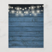 Budget Rustic 50ste verjaardag Groene uitnodiging (Achterkant)