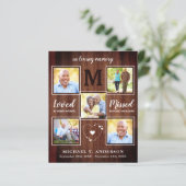 Budget Rustic 5 Foto Collage Funeral Hartelijk dan (Staand voorkant)