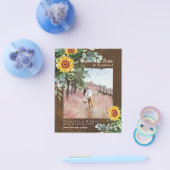 BUDGET RUSTIC BESPAAR DE DATUM Rustige Zonnebloemp Flyer (Enkel)