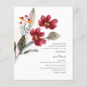 Budget Rustic Bloom Wedding Invitation (Voorkant)