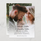 Budget Rustic Boho Chic 2 Photo Wedding Uitnodigin (Voorkant / Achterkant)