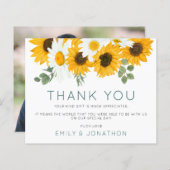 Budget Rustic Boho Sunflower Foto Hartelijk dank (Voorkant / Achterkant)