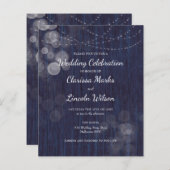 BUDGET Rustic Bokeh Lights Weddenschap (Voorkant / Achterkant)