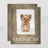 Budget Rustic Brown-kerstfotokaarten (Voorkant / Achterkant)
