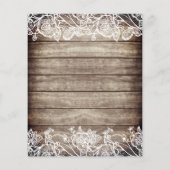 Budget Rustic bruiloft-uitnodiging. flyer (Achterkant)