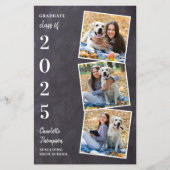 Budget Rustic Chalkboard Photo Collage Afstuderen (Voorkant)