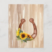 Budget Rustic cowboy boots pet sunflower invitati (Achterkant)