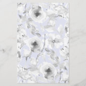 Budget Rustic Dusty Blue Floral Wedding Invitation (Achterkant)