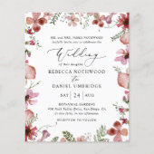 Budget Rustic Elegant Peach Wedding Uitnodiging (Voorkant)