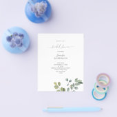 Budget Rustic Eucalyptus Duo 2 Bruidsfeest Uitnodi Flyer (Enkel)