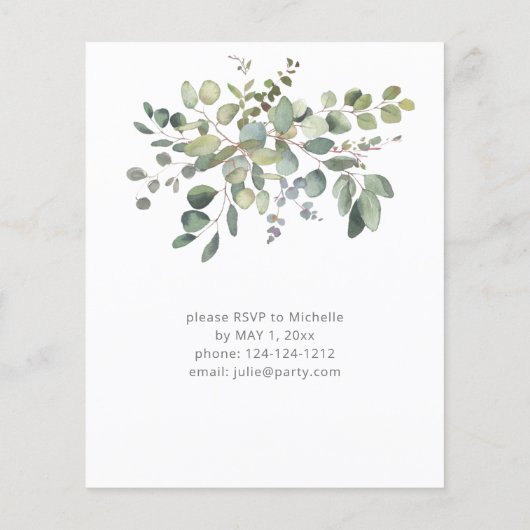 Budget Rustic Eucalyptus Duo 2 GraduPartij Flyer (Achterkant)