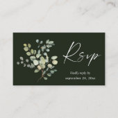 Budget Rustic Eucalyptus Duo 2SM Meal RSVP - Groen Informatiekaartje (Voorkant)