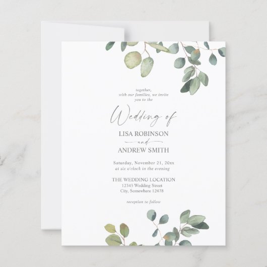 Budget Rustic Eucalyptus Greenery Duo Wedding (Voorkant)