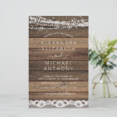 Budget Rustic Farmhouse String Lights Lace Wedding (Staand voorkant)