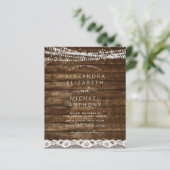 Budget Rustic Farmhouse String Lights Lace Wedding (Staand voorkant)