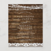 Budget Rustic Farmhouse String Lights Lace Wedding (Voorkant)