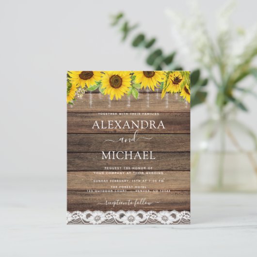 Budget Rustic Farmhouse Sunflower Rustic Wedding (Staand voorkant)