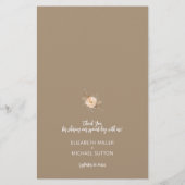 Budget Rustic Floral Wedding Flyer (Achterkant)